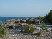 Im Südosten von Gotland prägen die Raukar die Küste.